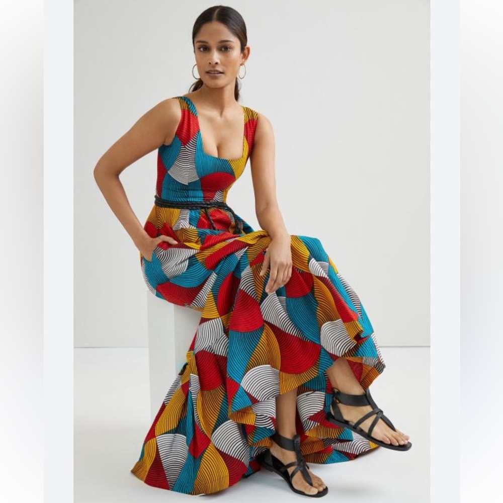ANTHROPOLOGIE x SIKA Geometric Maxi Dress Exclusive
